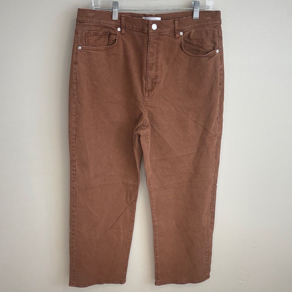 LOFT the straight brown jeans size 14